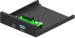 Gembird FDI3-U3C-01 USB3.1 Internal 3.5" front PC panel USB 3.1 Type-A + Type-C port Black (FDI3-U3C-01) - mzona