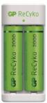 GP Batteries GP Eco E211 Akkutöltő + 2×AA GP ReCyko 2000 (B51214) - iconink