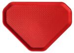  Önkiszolgáló tálca, háromszögletű, műanyag, éttermi, piros, 47, 5x34 cm (1605MUA017) - iconink
