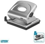 Rapid Lyukasztó, kétlyukú, 25 lap, fém, RAPID "FMC25", ezüstmetál (21835502) - iconink