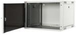 Lande LN-EUBOX07U5445-LG-1 EURObox 19" 7U 540x450 szürke fali rack szekrény (LN-EUBOX07U5445-LG-1) - iconink