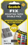 3M Ragasztó négyzetek, kétoldalas, eltávolítható, 12, 7x12, 7mm, 3M SCOTCH "Removable", 64db/bliszt (7100263583) - iconink