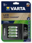 VARTA Akkumulátor töltő VARTA LCD Smart + 4 db AA 2100 mAh (57684101441) - irodaszer