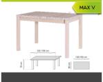 Meblohand MAX V étkezőasztal, dió színben - mindigbutor