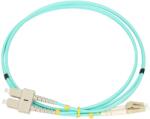 Extralink PATCHCORD LC/UPC-SC/UPC MM OM3 DUPLEX 3.0MM 1M - Multimode-Faser - 1 m cablu InfiniBand/fibră optică FTTH Turcoaz (EX.9298)