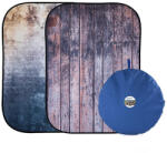 Manfrotto (Lastolite) LB5715 Urbancoll 1, 5x2, 1m összecsukható háttér, Derelict Wall/ Wooden Fence (LL LB5715)