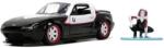 Jada Toys Toys 253223014 Marvel - Ghost Spider Pókember - 1990 Mazda Miata fém autómodell figurával - 1: 32 (253223014)