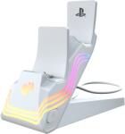 PDP Afterglow Wave, PlayStation 5, DualSense, RGB világítás, Fehér, Kontroller töltőállomás (052-022-WH)