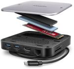 AXAGON HMC-UFO, USB-C 10Gbps Hub, 2x USB-A, USB-C, HDMI 4k/60Hz, RJ-45, SD/mSD, M. 2 slot, audio, PD (HMC-UFO)
