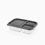 Qlux IDEAS IRIS BSF-00810 Sera négyzetes, 3 rekeszes tároló 1.200ml, elefántcsont, antracit vagy piros színű (BSF-00810) - officedepot
