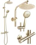 Rea Coloana de dus auriu periat cu baterie termostatata Rea Bliss (5906366002939)