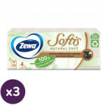 Zewa Softis Natural Soft 4 rétegű papírzsebkendő (3x10x9 db)