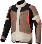 Alpinestars ST-1 Waterproof motorkerékpár kabát khaki-homokbarna-fekete-fluo piros