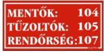 Gungl dekor Piktogram Mentő, tűzoltó tel. számok piros (000/ 260P) - nyomtassingyen