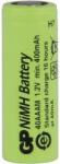 GP 2/3 AAA akku NiMH 1, 2V 400 mAh, Flat-Top, GP Batteries GP40AAAM