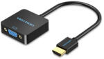 Vention HDMI -> VGA, 0, 15m, (+ Micro USB/F & Audio Port, fekete), konverter (42161) - bbmarket