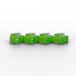 Lindy RJ45 Port Locks GREEN, 10x + 1 Key (LD40472)