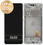 Samsung Galaxy S20 FE 5G G781B - LCD Kijelző + Érintőüveg + Keret (Cloud White) - GH82-24214B, GH82-24215B, GH82-24215B, GH82-31320B Genuine Service Pack, Cloud White
