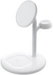 Green Cell MagScape induktív töltőállvány 3 az 1-ben MagSafe iPhone, Apple Watch, AirPods és más vezeték nélküli fejhallgatók számára MSST-GC-3IN1-W (36758)