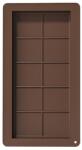 MRG Forma Silicon Pentru Ciocolata Dubai MRG YH1160, 25x13.5 cm, Grosime 2 cm, 10 Alveole, Usor de Curatat, Silicon Alimentar, Maro