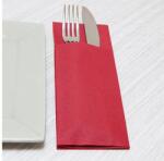 Pack Service evőeszköztartós szalvéta textilhatású 40x32 cm 1/8 hajtású 50 lap/csomag bordó