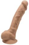 SilexD Dildo Thermo Reactive Silicon cu Memorie Dubla Densitate Caramel 17.5 cm Dildo