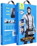 Blueo 5D Mr. Monkey Glass Strong Privacy edzett üveg fekete szegéllyel Apple iPhone 16 Plus