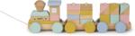 Saro Baby Jucarie din lemn, trenulet cu forme de construit, multicolor, saro baby (3341) - bekid