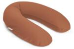 Doomoo Perna mare pentru gravide si bebelusi 3 in 1 Doomoo bumbac organic Buddy Tetra Jersey Terracotta (B82)
