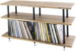 SolidSteel Rack Hi-Fi Pentru Sistem AV Si Depozitare Vinliuri Solidsteel VL-4, Negru-Nuc