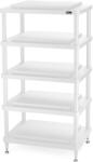 SolidSteel Rack Hi-Fi Solidsteel S5-5 Alb, 5 Polite, Seria Advanced