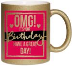  OMG Happy Birthday arany