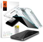 Spigen Apple iPhone 15 Pro ez fit képernyővédő üveg (2.5d, betekintés védelem, 0.2mm, 9h) átlátszó (AGL07120)