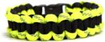 Cordell Solomon paracord karkötő - fekete színű fényvisszaverő sárgával kombinálva XL ( 20 - 21 cm )