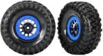 Traxxas kerék 1.9", Method 105 Beadlock tárcsa szatén fekete króm, beadlock kék, Can gumiabroncs (TRA8182A)