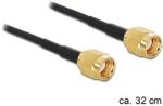 Delock RP-SMA csatlakozódugó > RP-SMA csatlakozódugó adapter, 320 mm (88475)