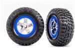 Traxxas колело 2.2/3.0", джанта SCT хромиран/син, гума KM2 (2)