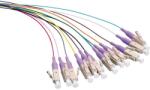 LogiLink Fibre Pigtail Set 12 x LC OM4 2m, colored, violet connector (FL4LC02)
