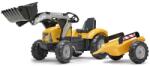 FALK Tractor cu pedale Falk SUPER LOADER 2025AM cu încărcător și remorcă - galben (FA2025AM)