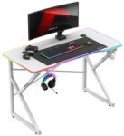 Huzaro Gamer asztal minőségi íróasztal RGB 1.7 Feher (HZ-HERO 1.7 RGB WHITE)