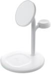 Green Cell MagScape induktív töltőállvány 3 az 1-ben MagSafe iPhone, Apple Watch, AirPods és egyéb vezeték nélküli fejhallgatókhoz (GC-36758)