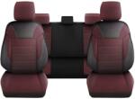 DeluxeBoss Set Huse Scaune Auto pentru Volvo XC40 - DeluxeBoss Classico, pentru bancheta rabatabila fractionata, 11 piese, negru rosu