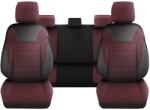 DeluxeBoss Set Huse Scaune Auto pentru Volkswagen Vento - DeluxeBoss Classico, pentru bancheta rabatabila fractionata, 11 piese, negru rosu