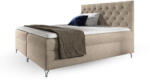 Wilsondo GULIETTE bézs kárpitozott boxspring ágy matracokkal 120x200