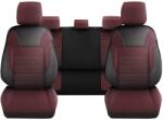 DeluxeBoss Set Huse Scaune Auto pentru Audi Q8 - DeluxeBoss Classico, pentru bancheta rabatabila fractionata, 11 piese, negru rosu