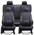 DeluxeBoss Set Huse Scaune Deluxe Boss, piele ecologica, negru, 11 piese
