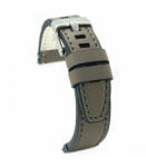  Curea piele gri vintage ceruită QR 22mm - 4140722 - ceas-shop