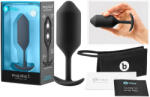 b-Vibe Snug Plug 3 - dop anal cu două bile (180 g, negru)