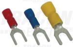 TRACON Villás saru 1, 5mm2 4M/csavar villás-alakú PVC piros réz ónozott TRACON (PV4)
