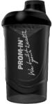 Prom-In Shaker We Build Your Health 600 ml, átlátszó fekete